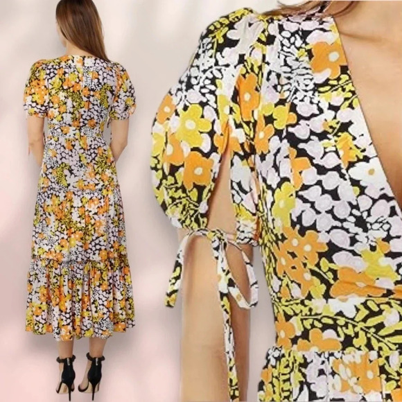 TED BAKER
Safiree floral print cotton blend midi dress Size 3 - Picture 6 of 17